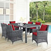 Modway Summon Outdoor 7 Piece Dining Set