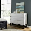 Accentrics Home Accents Modern White 6 Drawer Dresser