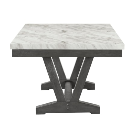 Dining Table with Faux Marble Table Top