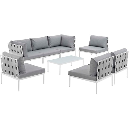 Outdoor 8 Piece Sectional Sofa Set