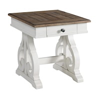 Cottage End Table with Storage