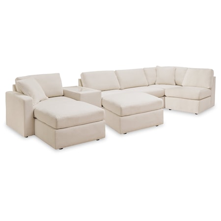 6-Piece Sectional And 2 Ottomans