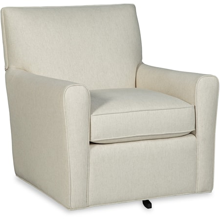 Casual Swivel Chair with Track Arms