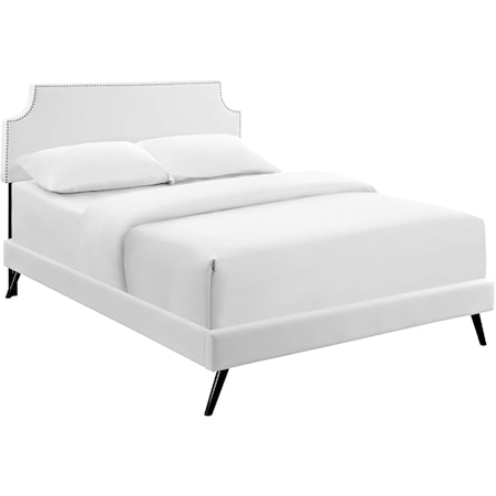 Queen Vinyl Platform Bed