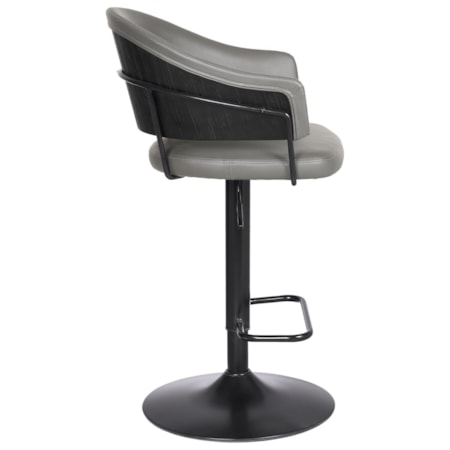 Adjustable Leather Swivel Bar Stool