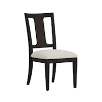 Transitional Dining Side Chair with Upholstered Seat