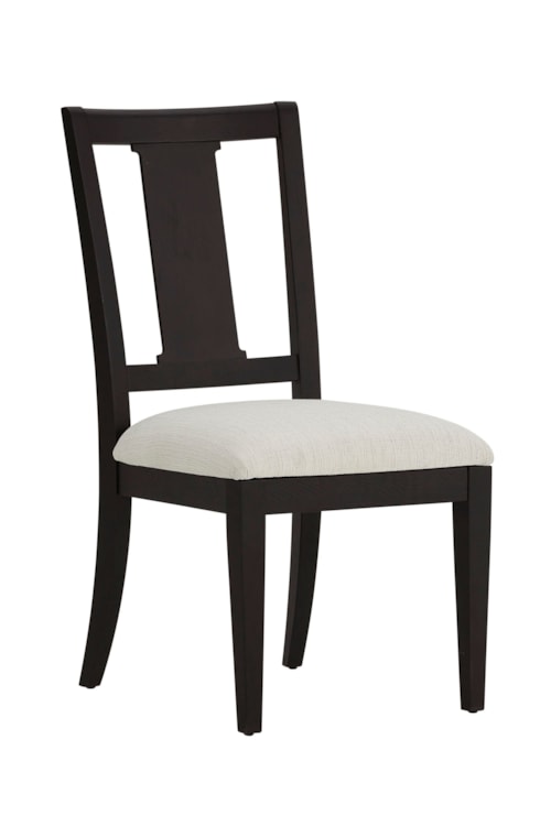 Transitional Dining Side Chair with Upholstered Seat