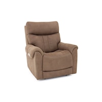 Casual Power Recliner with Power Headrest and Layflat Recline