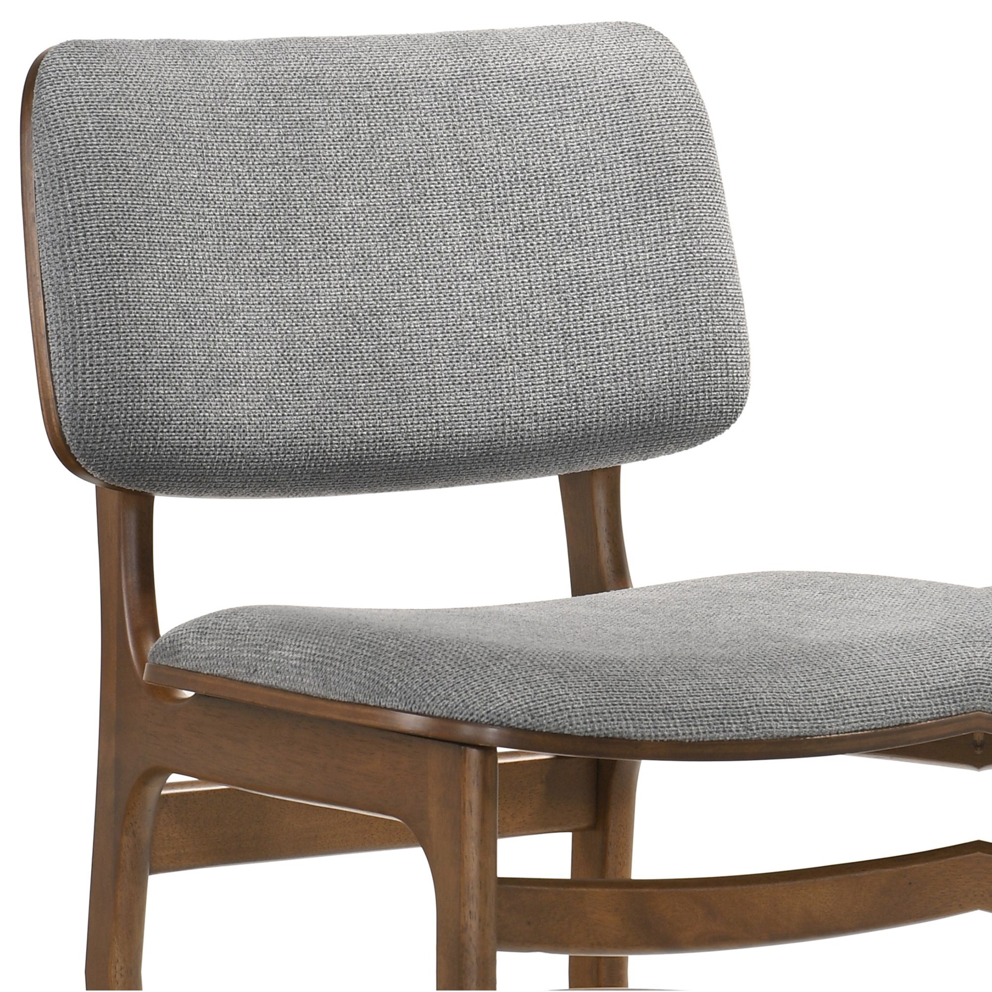 Wood Dining Accent Chairs in Walnut Set