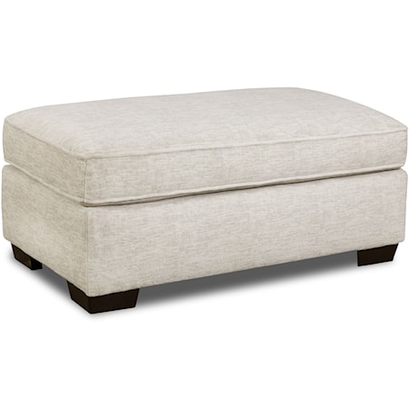 CARLTON CREAM OTTOMAN | .