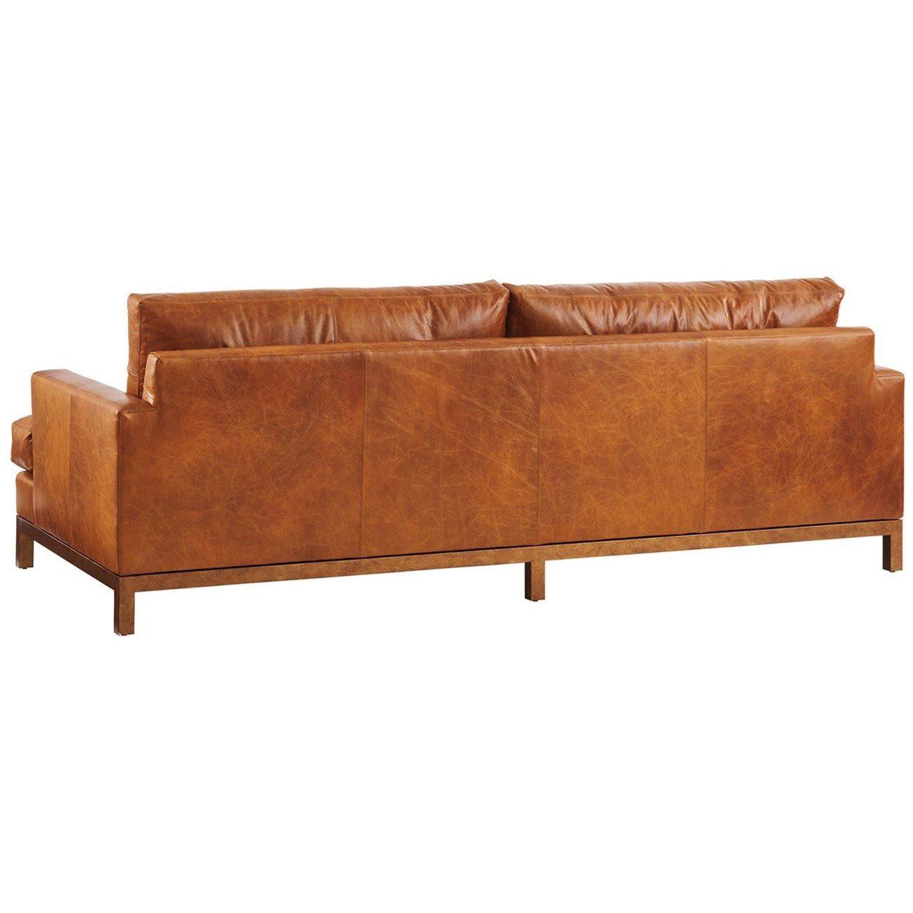 Horizon Sofa w/ Tan Leather &amp; Brass Base