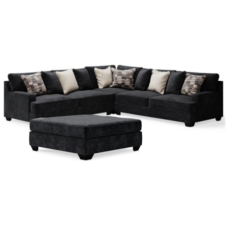 Sectional And Oversized Ottoman