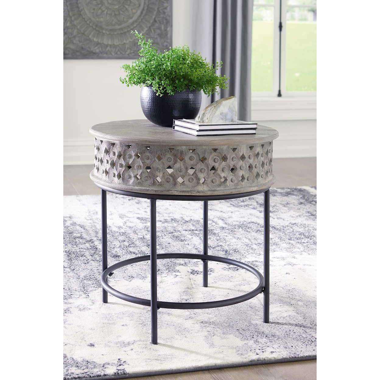 Signature Design by Ashley Rastella Round End Table