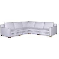 Transitional Leyland 5-Piece Outdoor Sectional Sofa
