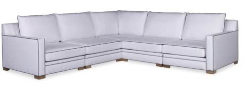 Transitional Leyland 5-Piece Outdoor Sectional Sofa