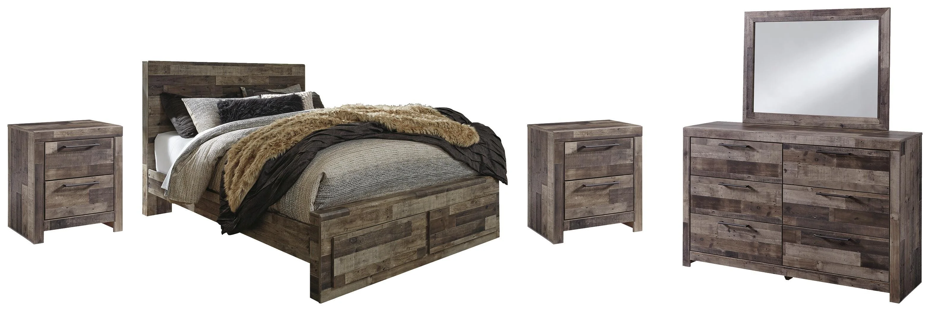 Design Less Bed Ashley Signature Design Derekson B200B49 Queen Panel Storage Bed ...