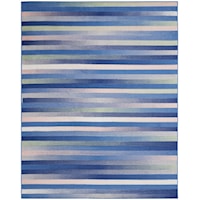 8' x 10' Blue Multicolor Rectangle Rug