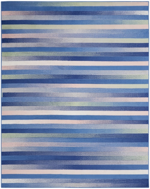 7' x 10' Blue Multicolor Rectangle Rug