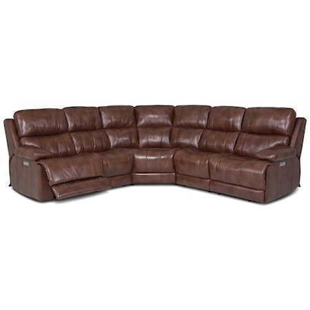 Kenaston Casual 5-Piece Reclining Sectional Sofa with USB Charging Port