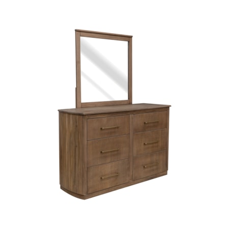 Dresser and Mirror Set