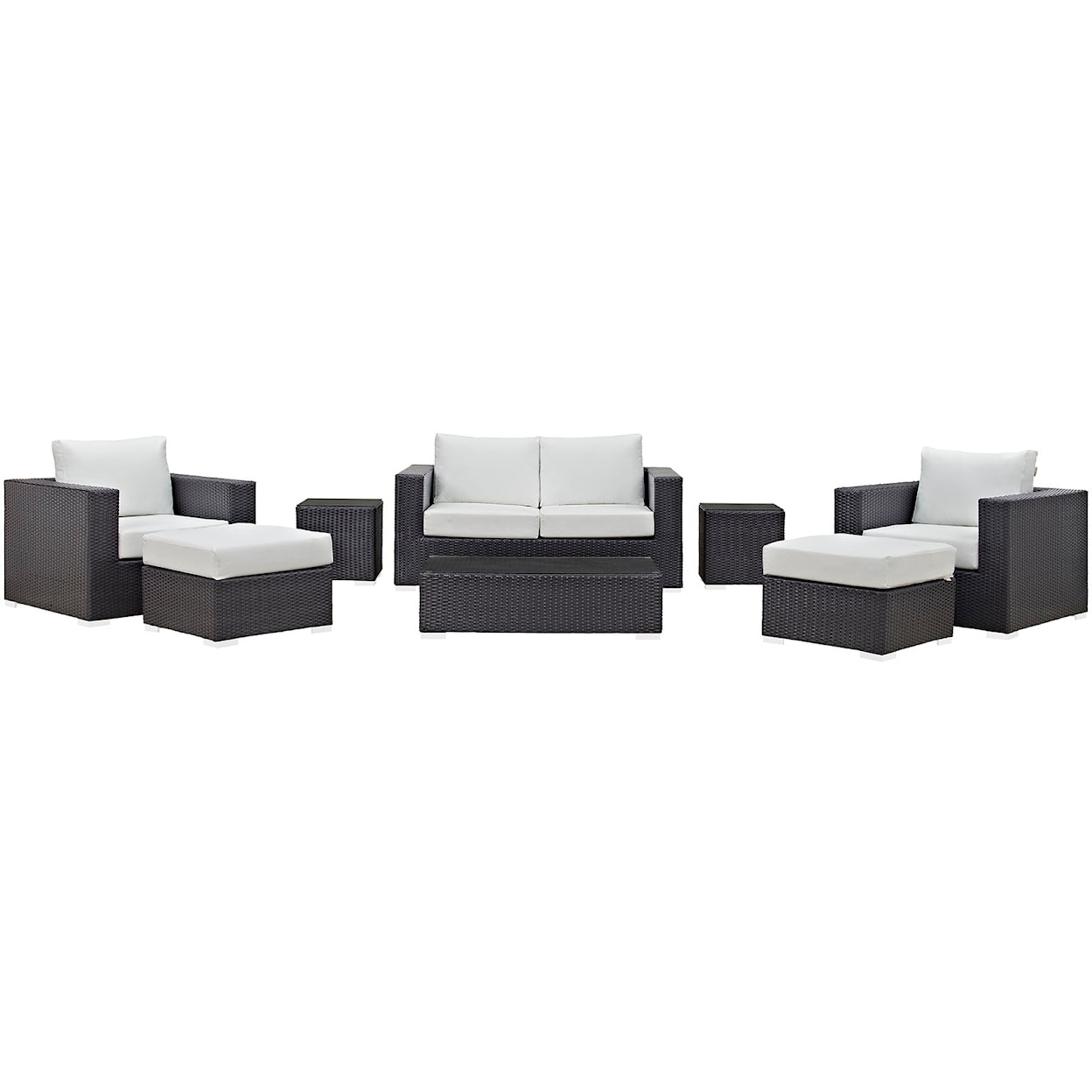 Modway Convene Outdoor 8 Piece Sofa Set