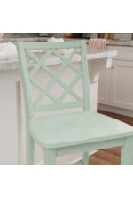 Powell Mayfair Coastal Lattice X-Back Counter Stool