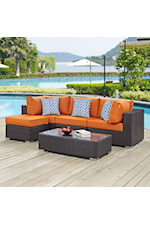 Modway Convene 3 Piece Set Outdoor Patio with Fire Pit