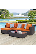 Modway Convene 8 Piece Outdoor Patio Sectional Set