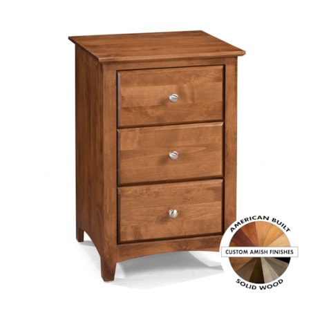 3-Drawer Nightstand