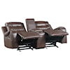 Homelegance Putnam Double Glider Reclining Loveseat