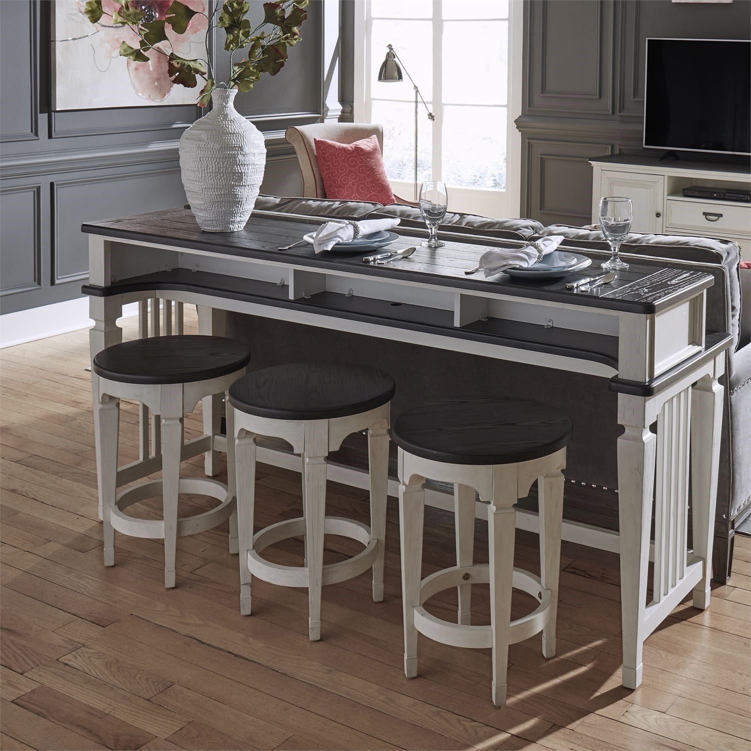 Liberty Furniture Allyson Park Console Bar Table