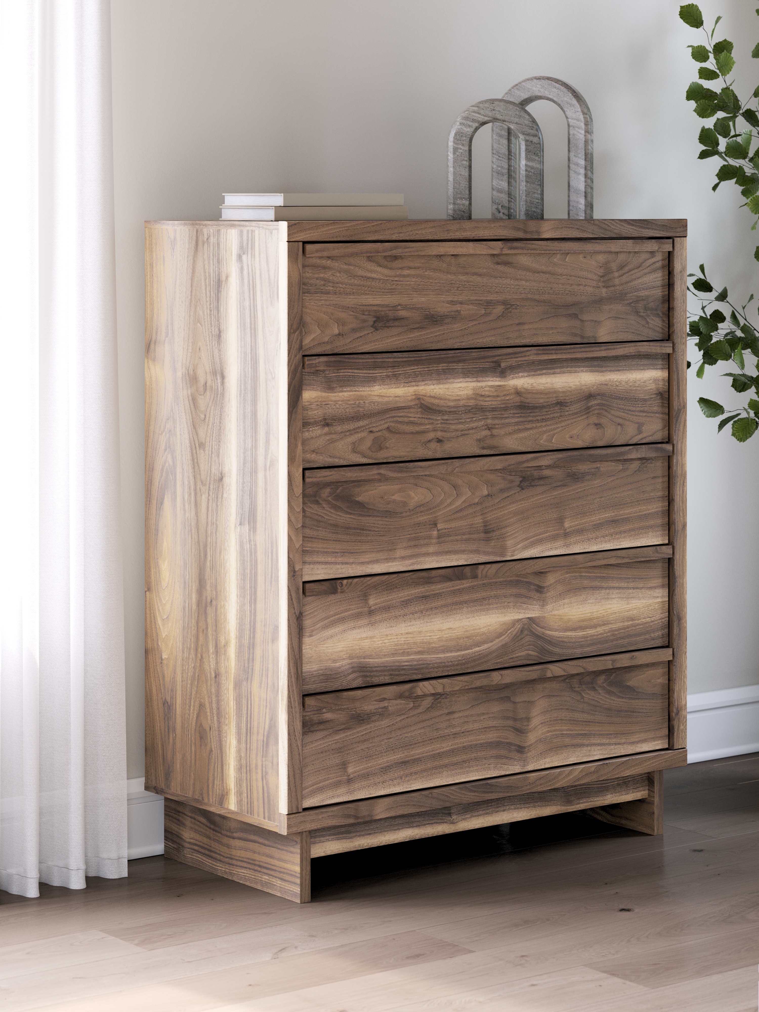 Five Drawer Wide Chest