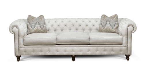 Traditional Chesterfield Sofa with Nailhead Trim