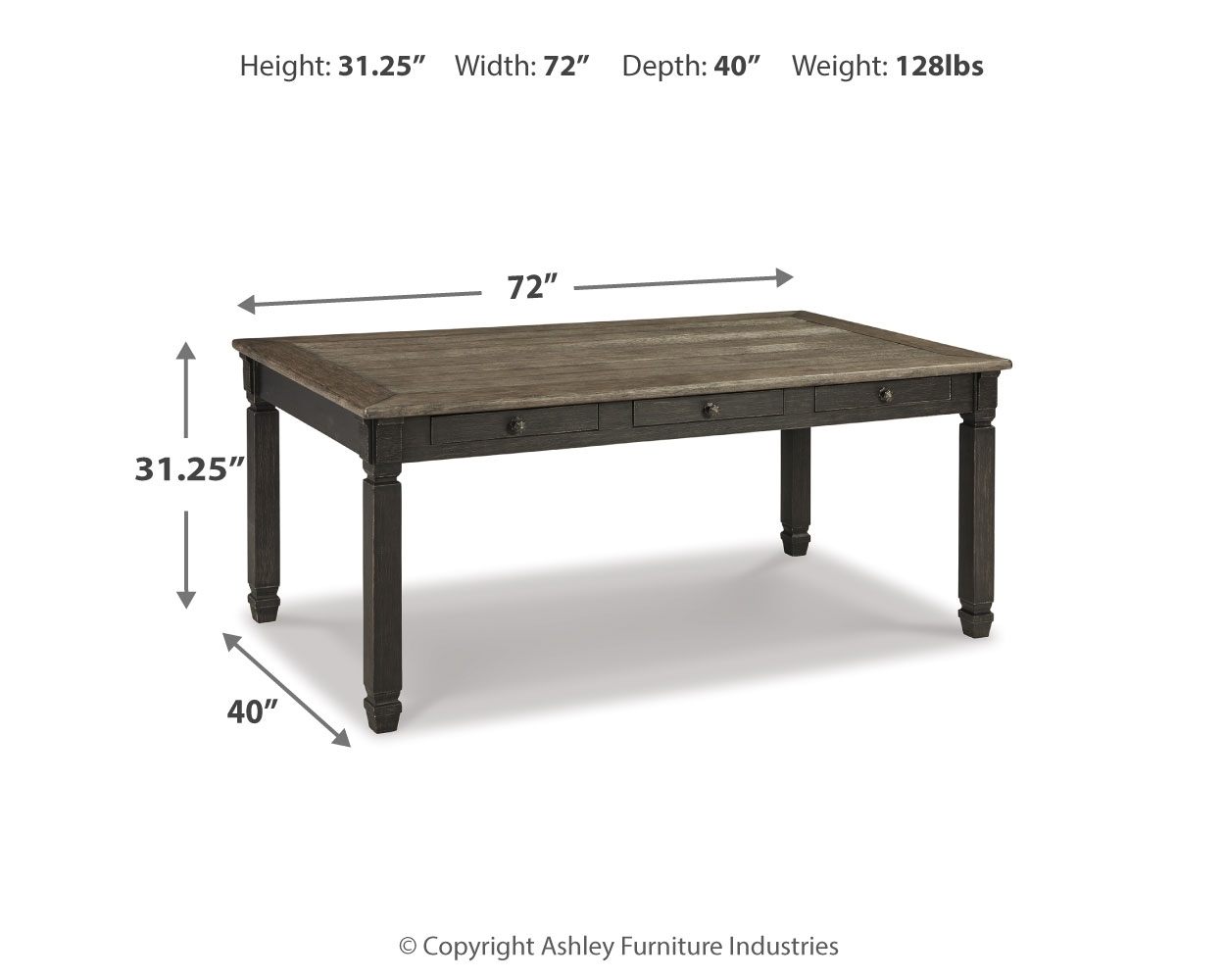 Signature Design by Ashley Tyler Creek Rectangular Dining Room Table