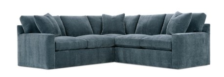 Contemporary 2-Piece Sectional Sofa with Throw Pillows
