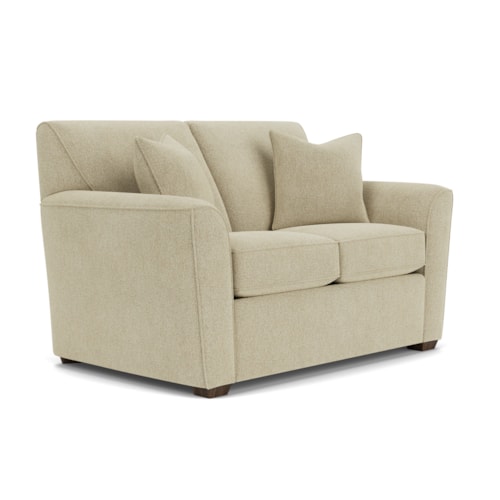Casual Loveseat with Flair Tapered Arms