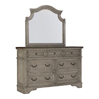Traditional Dresser and Mirror