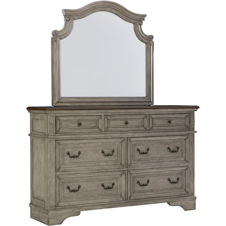 Traditional Dresser and Mirror