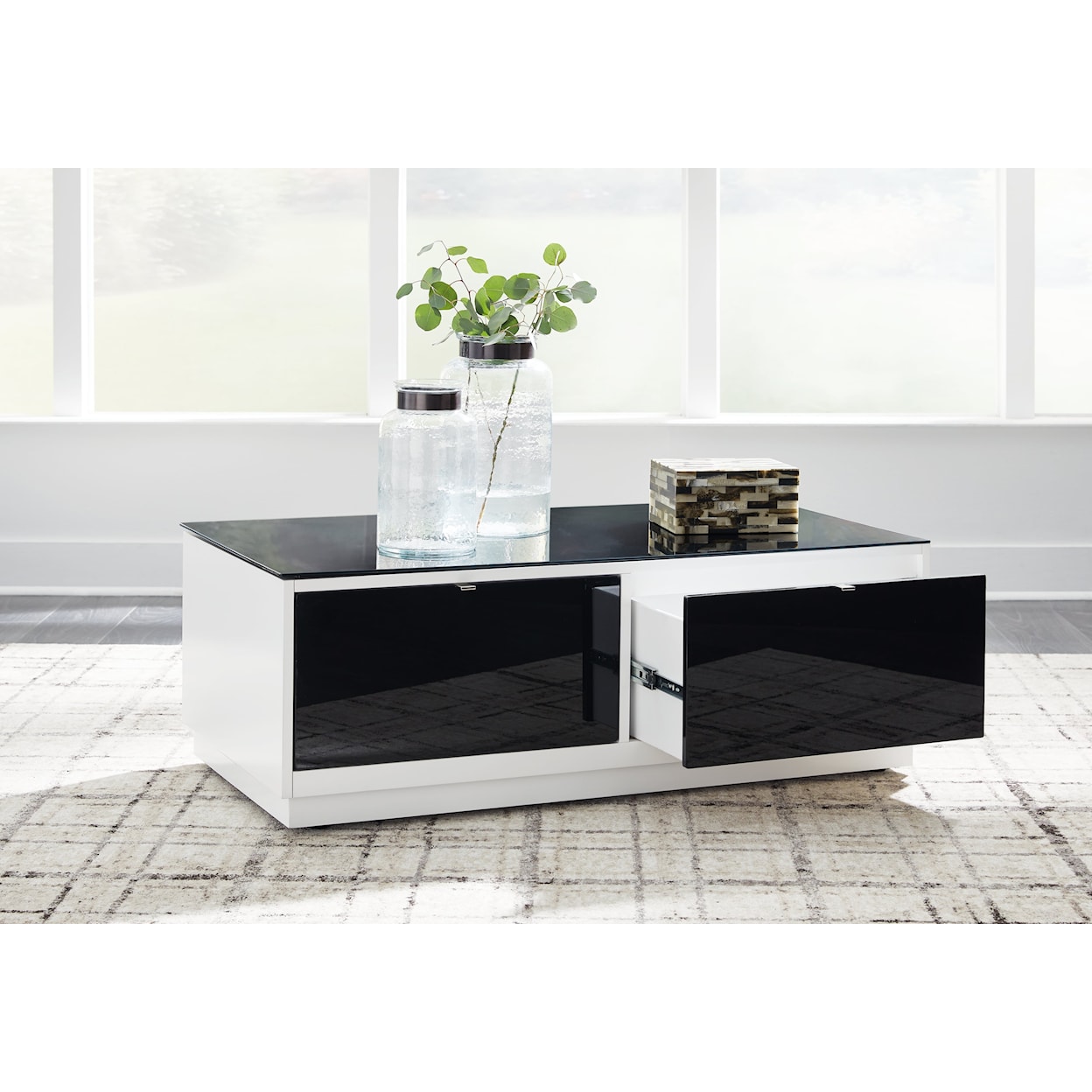 Signature Design by Ashley Gardoni Coffee Table And 2 Chairside End Tables
