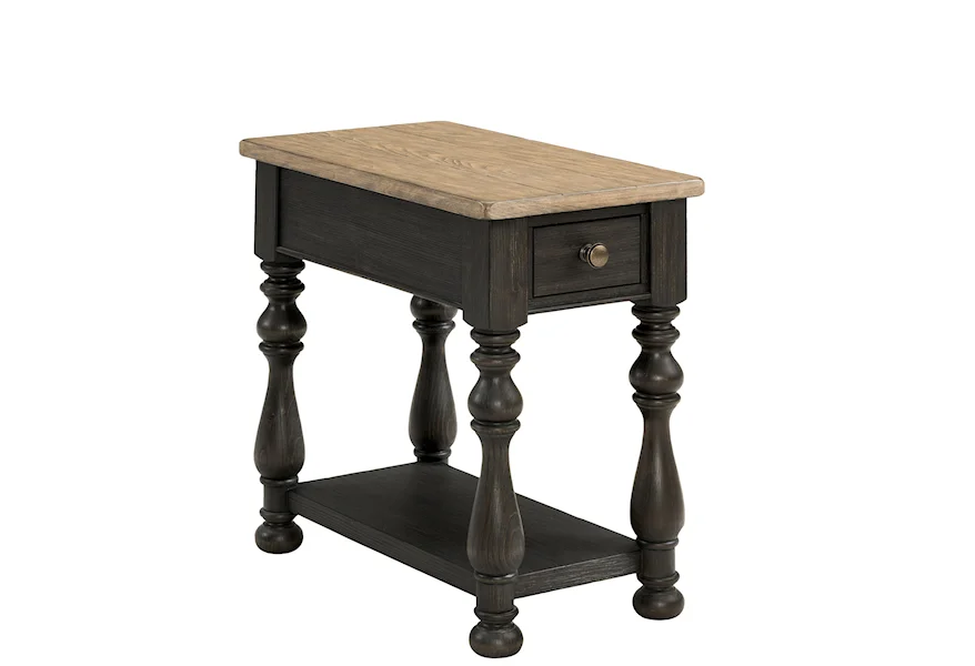 Barrington Two Tone Chairside Table by Riverside Furniture at Z & R Furniture