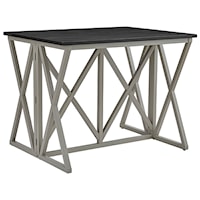 Transitional Counter Height Dining Table with 2-Tone Finish