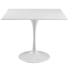 Modway Lippa White Square Dining Table