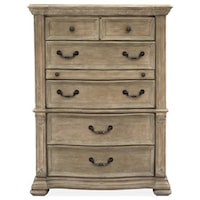 Traditional 5-Drawer Chest with Jewelry Drawer
