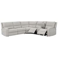 Contemporary 3-Piece Power Reclining Sleeper Sectional with Console