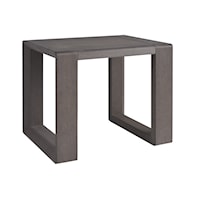 Contemporary Outdoor Rectangular End Table