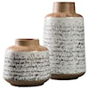 Signature Design by Ashley Accents Meghan Tan/Black Vase Set