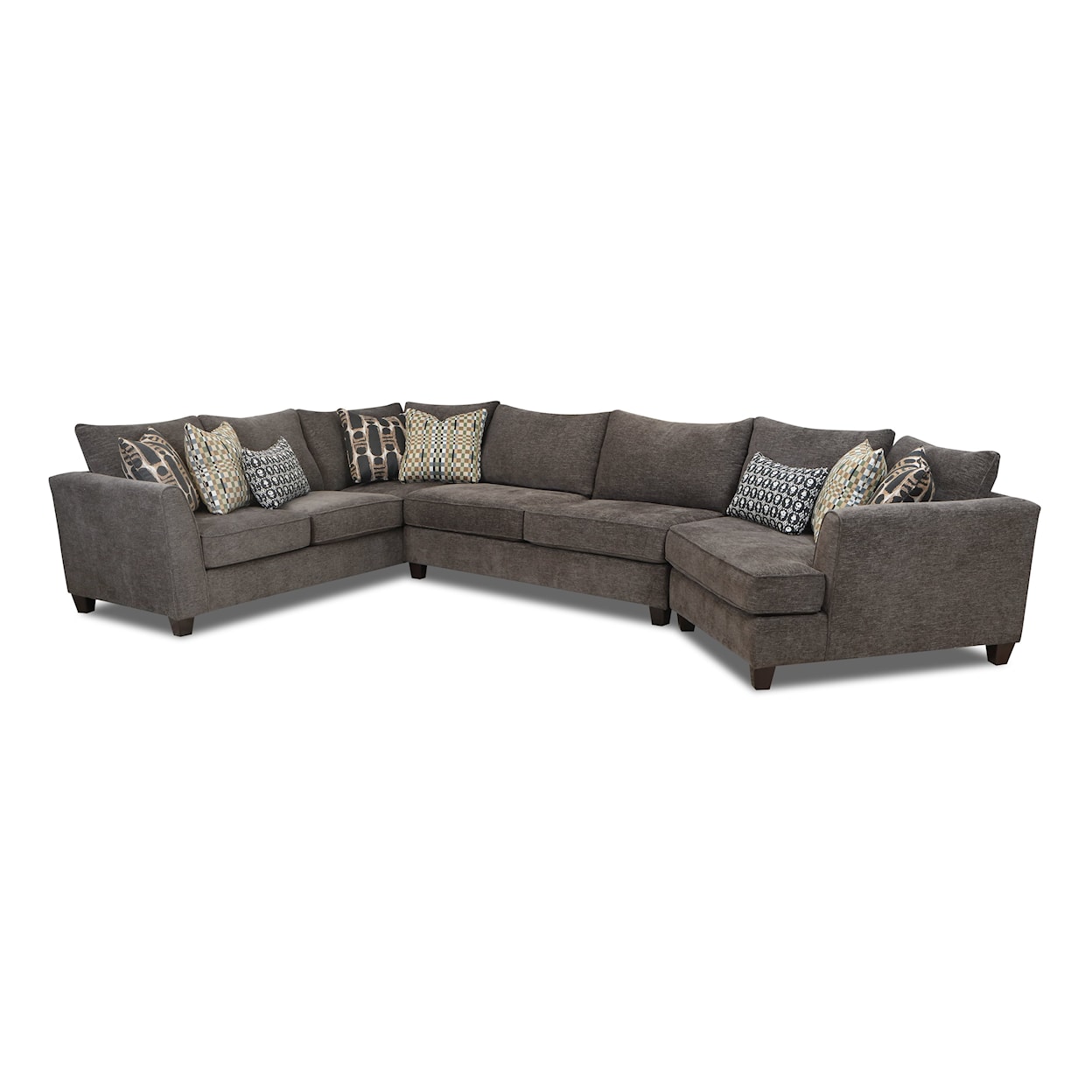 Fusion Furniture 28 MERIDA CLOVE Sectional with Cuddler