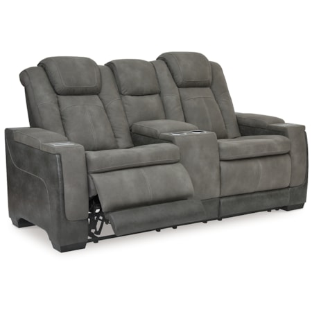 Pwr Rec Loveseat/Con/Adj Hdrst