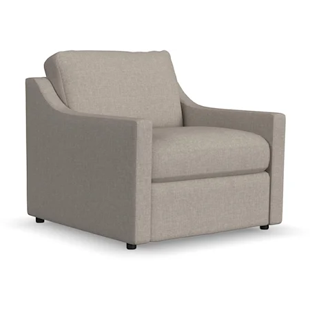 Contemporary Accent Chair with Reversible Cushions