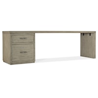 Casual Office Storage Desk with File Cabinet